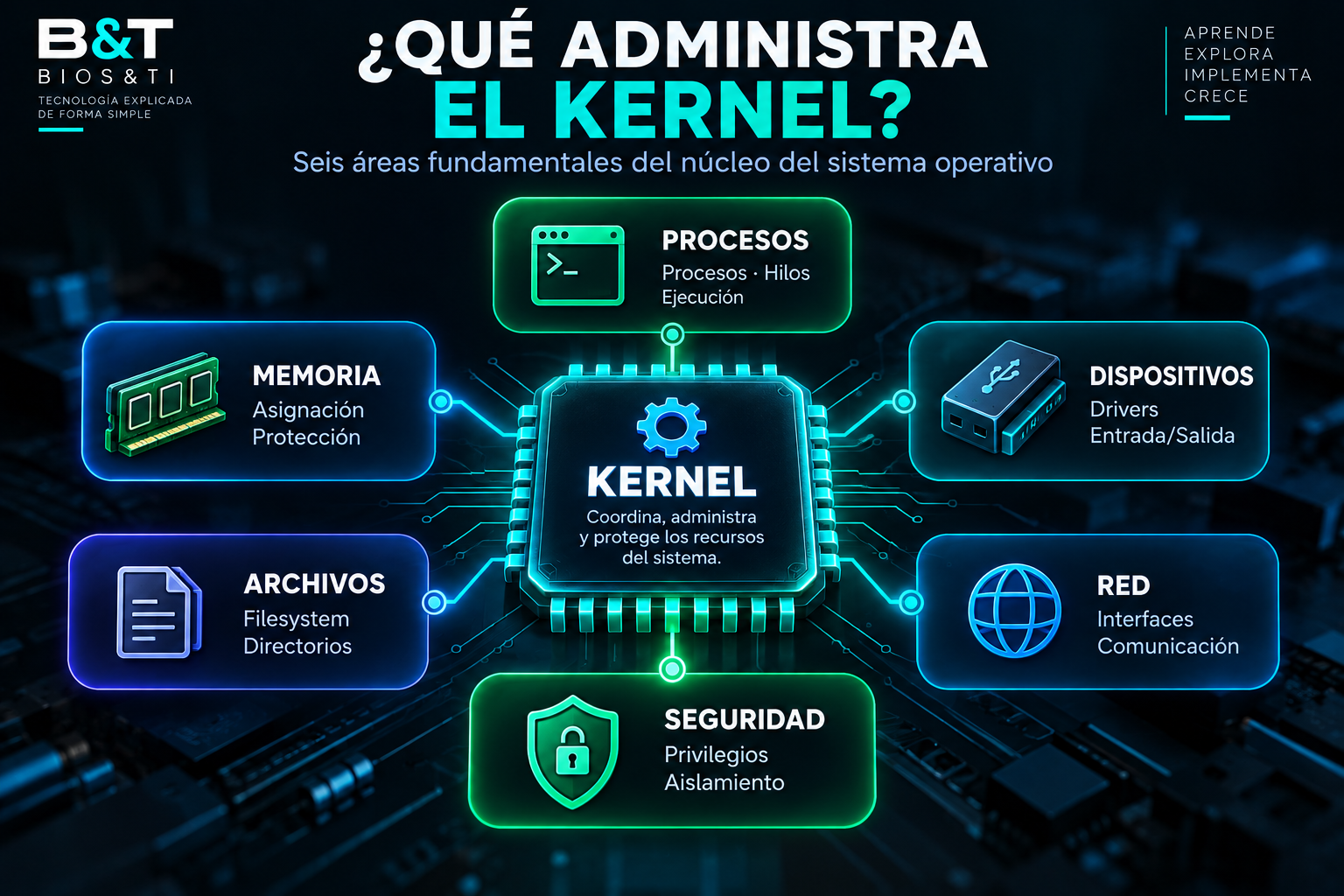 ¿QUÉ ADMINISTRA EL KERNEL?